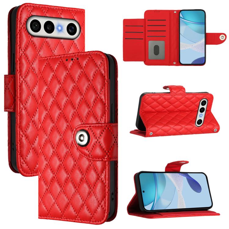 Rhombic Texture Flip Leather Phone Case with Lanyard, For vivo X300 FE 5G Russia / 5G Zeiss, For vivo X300s 5G, For vivo V70 FE 5G, For vivo Y21 5G 2026 Global / Y05 4G, For vivo X300 Ultra 5G, For vivo X300 Pro, For vivo X300, For vivo Y31 5G Global