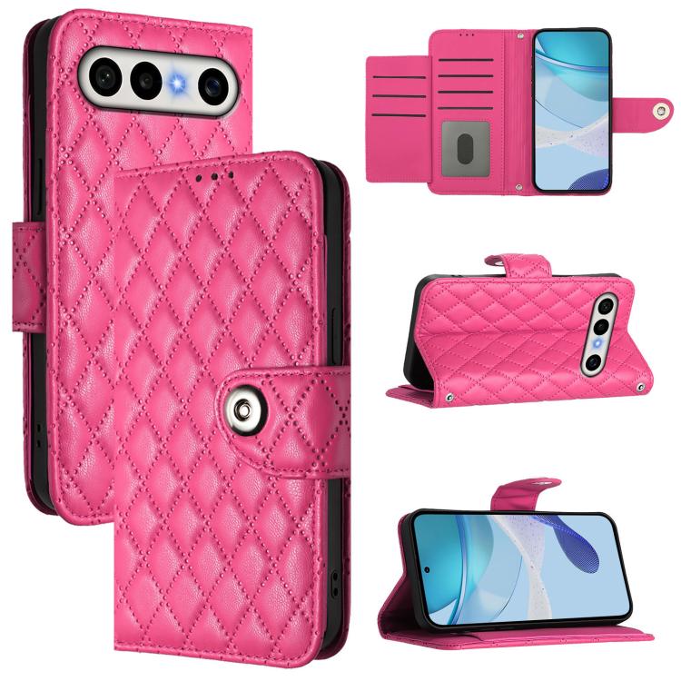 Rhombic Texture Flip Leather Phone Case with Lanyard, For vivo X300 FE 5G Russia / 5G Zeiss, For vivo X300s 5G, For vivo V70 FE 5G, For vivo Y21 5G 2026 Global / Y05 4G, For vivo X300 Ultra 5G, For vivo X300 Pro, For vivo X300, For vivo Y31 5G Global