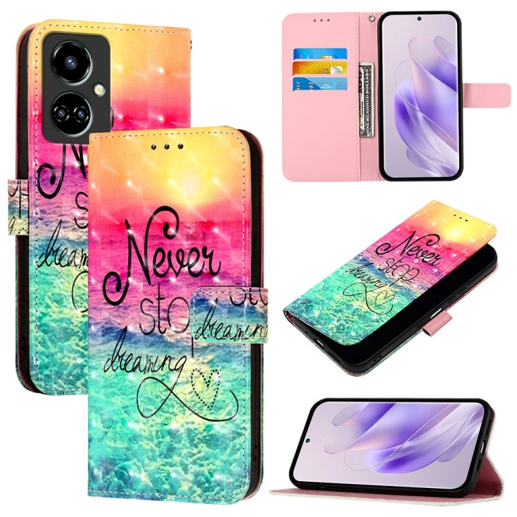 3D Painting Horizontal Flip Leather Phone Case, For Tecno Pova 4, For Tecno Pova Neo 2, For Tecno Spark 9, For Tecno Camon 19, For Tecno Camon 19 Neo, For Tecno Spark 6 Go
