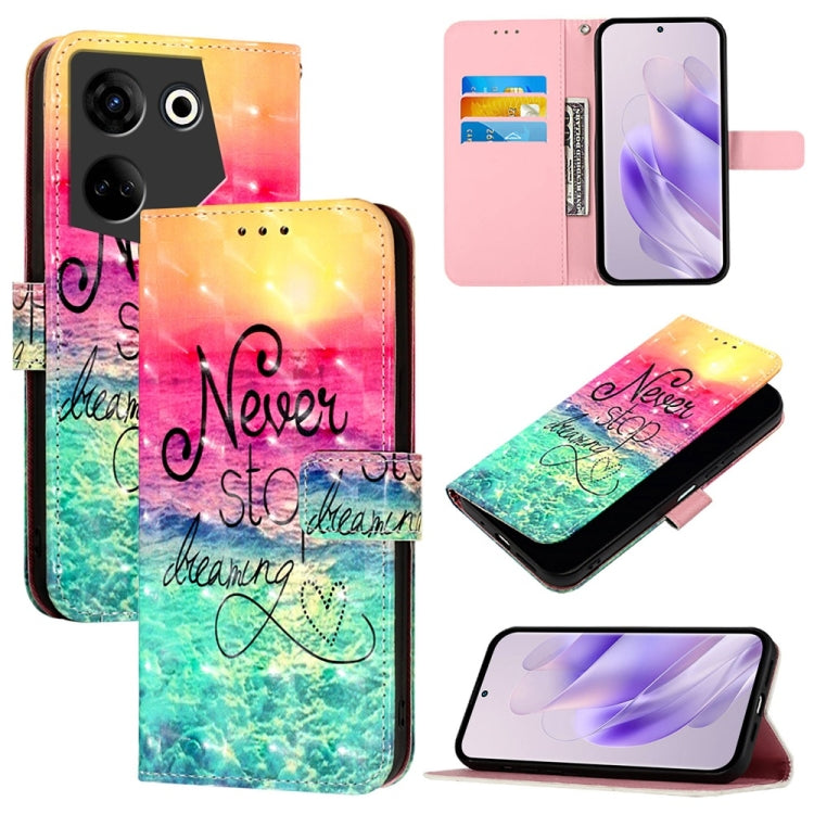 3D Painting Horizontal Flip Leather Phone Case, For Tecno Pova Neo 3, For Tecno Pova 5 4G, For Tecno Camon 20 Premier, For Tecno Camon 20 Pro 5G, For Tecno Camon 20 / 20 Pro 4G, For Tecno Spark Go 2023 / Pop 7