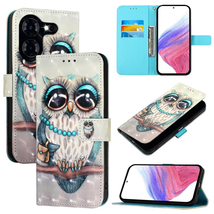 3D Painting Horizontal Flip Leather Phone Case, For Tecno Pova Neo 3, For Tecno Pova 5 4G, For Tecno Camon 20 Premier, For Tecno Camon 20 Pro 5G, For Tecno Camon 20 / 20 Pro 4G, For Tecno Spark Go 2023 / Pop 7