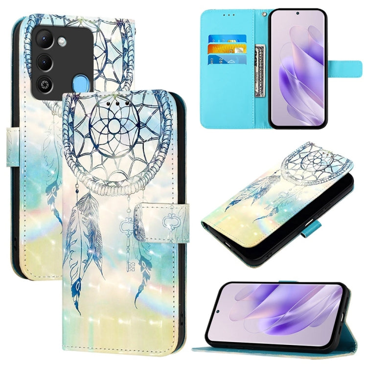 3D Painting Horizontal Flip Leather Phone Case, For Tecno Pova 4, For Tecno Pova Neo 2, For Tecno Spark 9, For Tecno Camon 19, For Tecno Camon 19 Neo, For Tecno Spark 6 Go