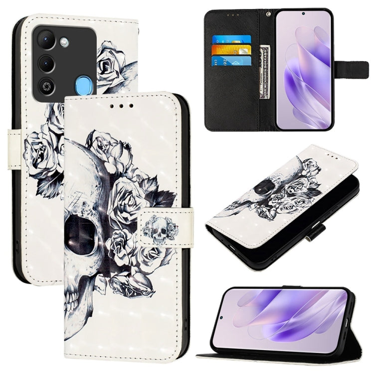 3D Painting Horizontal Flip Leather Phone Case, For Tecno Pova 4, For Tecno Pova Neo 2, For Tecno Spark 9, For Tecno Camon 19, For Tecno Camon 19 Neo, For Tecno Spark 6 Go