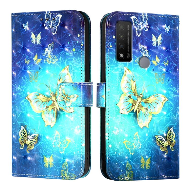 3D Painting Horizontal Flip Leather Phone Case, For TCL 20 R 5G