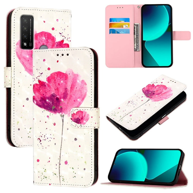 3D Painting Horizontal Flip Leather Phone Case, For TCL 20 R 5G
