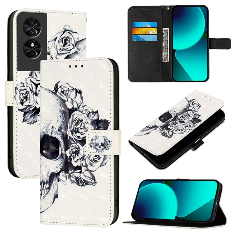 3D Painting Horizontal Flip Leather Phone Case, For TCL 50 XE 5G, For TCL 50 5G, For TCL 50 SE, For TCL 501, For TCL 505, For TCL 502