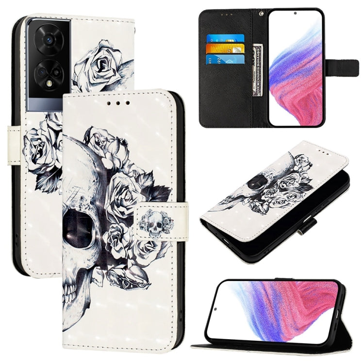 3D Painting Horizontal Flip Leather Phone Case, For TCL 50 XE 5G, For TCL 50 5G, For TCL 50 SE, For TCL 501, For TCL 505, For TCL 502