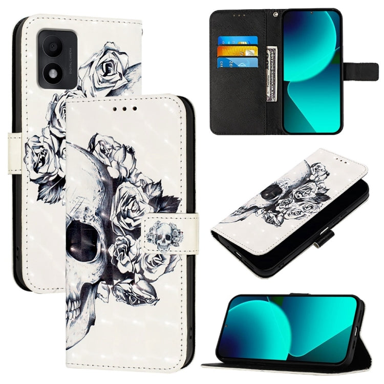 3D Painting Horizontal Flip Leather Phone Case, For TCL 306, For TCL 305 / 306 / 30 SE AL02, For TCL Stylus 5G, For TCL 303, For TCL 30T T603DL, For TCL 30 Z T602DL