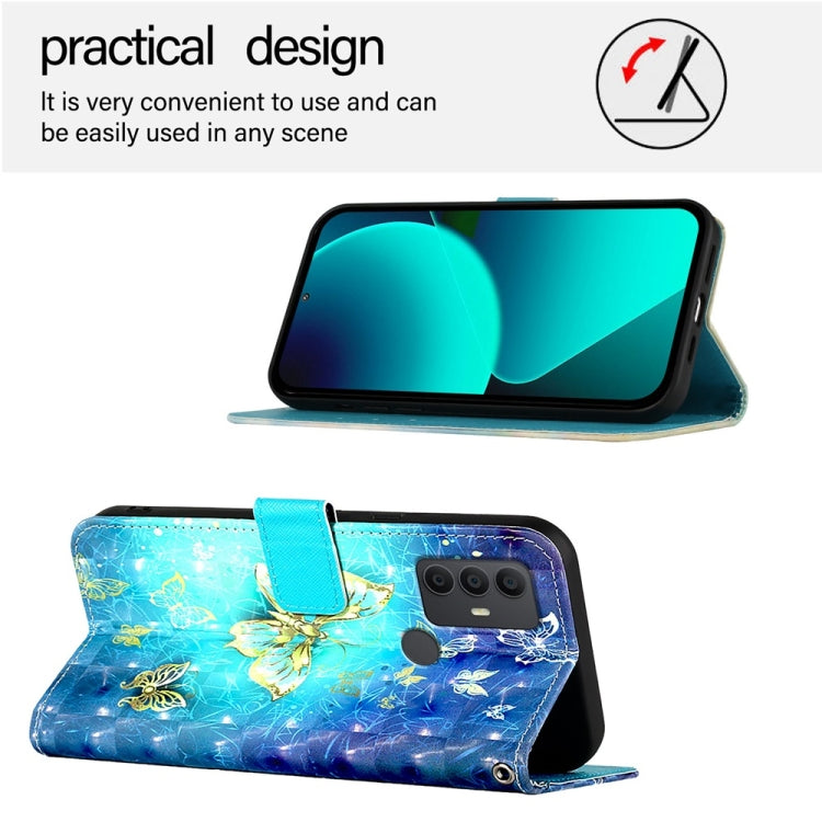 3D Painting Horizontal Flip Leather Phone Case, For TCL 306, For TCL 305 / 306 / 30 SE AL02, For TCL Stylus 5G, For TCL 303, For TCL 30T T603DL, For TCL 30 Z T602DL