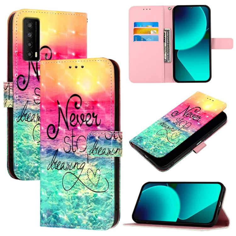 3D Painting Horizontal Flip Leather Phone Case, For TCL 306, For TCL 305 / 306 / 30 SE AL02, For TCL Stylus 5G, For TCL 303, For TCL 30T T603DL, For TCL 30 Z T602DL