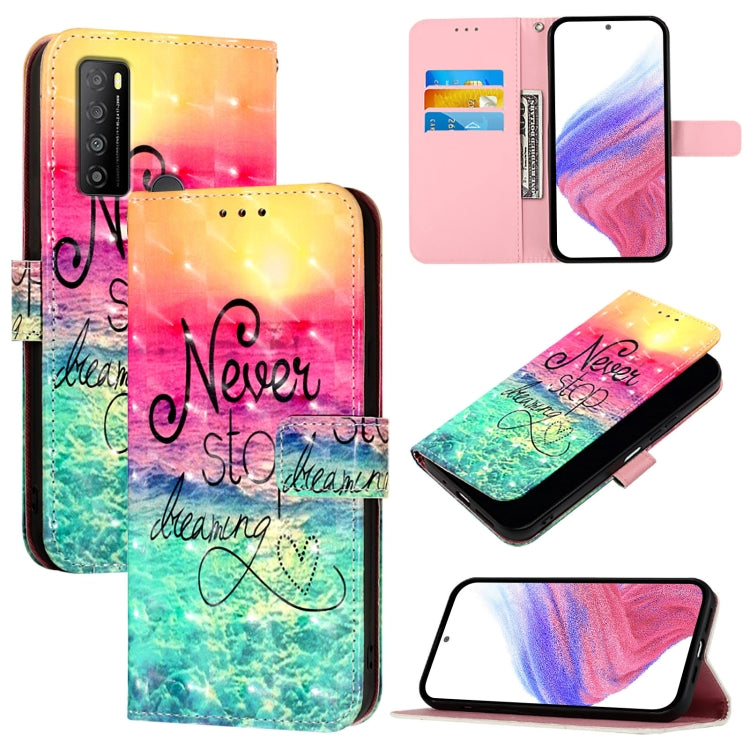 3D Painting Horizontal Flip Leather Phone Case, For TCL 405 / 406 / 408, For TCL 40 XL / 40 T T608DL, For TCL 40 SE, For TCL 403, For TCL 40 R 5G, For TCL 30 XL T701DL