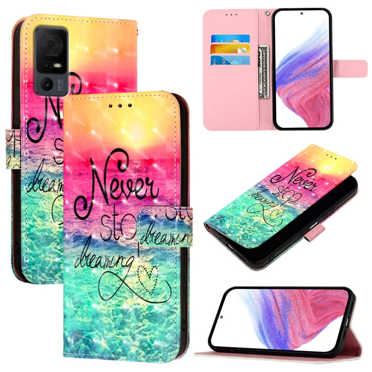 3D Painting Horizontal Flip Leather Phone Case, For TCL 405 / 406 / 408, For TCL 40 XL / 40 T T608DL, For TCL 40 SE, For TCL 403, For TCL 40 R 5G, For TCL 30 XL T701DL