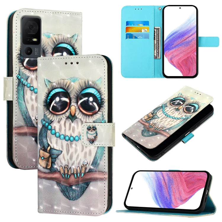3D Painting Horizontal Flip Leather Phone Case, For TCL 405 / 406 / 408, For TCL 40 XL / 40 T T608DL, For TCL 40 SE, For TCL 403, For TCL 40 R 5G, For TCL 30 XL T701DL