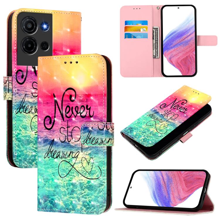 3D Painting Horizontal Flip Leather Phone Case, For TCL K32 / K33 5G, For TCL 605 / 60 SE, For TCL 50 Pro NxtPaper, For TCL 50 LE 5G, For TCL 201, For TCL 50 XL 5G