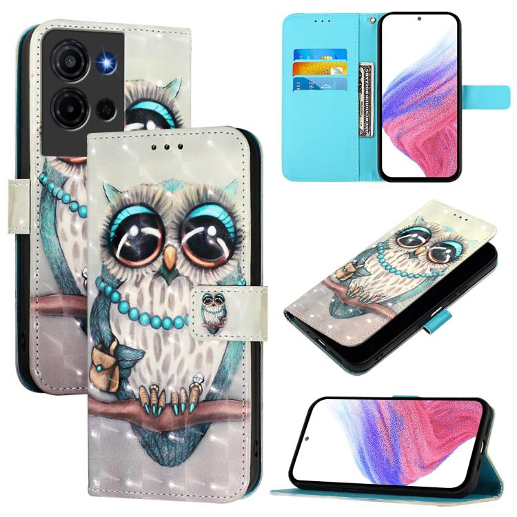 3D Painting Horizontal Flip Leather Phone Case, For TCL K32 / K33 5G, For TCL 605 / 60 SE, For TCL 50 Pro NxtPaper, For TCL 50 LE 5G, For TCL 201, For TCL 50 XL 5G