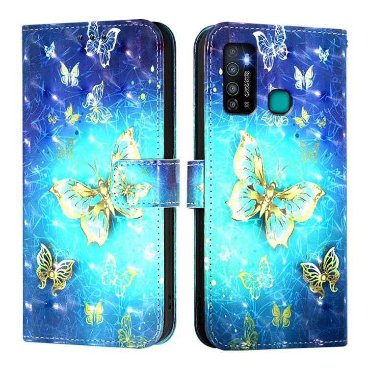 3D Painting Horizontal Flip Leather Phone Case, For Infinix Hot 9 / Hot 9 Pro