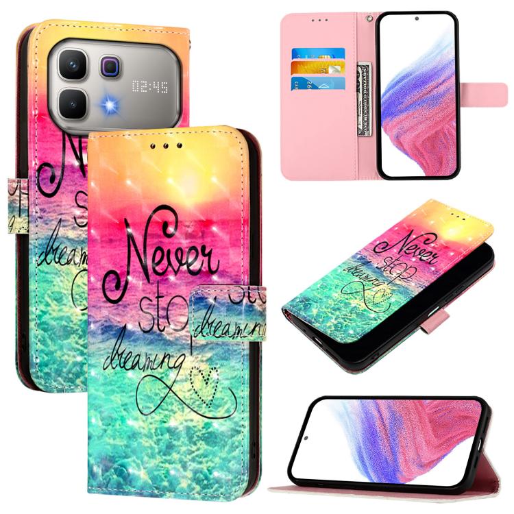 3D Painting Horizontal Flip Leather Phone Case, For Infinix GT 50 Pro 5G, For Infinix Note Edge 5G, For Infinix Smart 20 4G, For Infinix Note 60 / 60 Pro 5G, For Infinix Smart 10 4G / Tecno Pop 10, For Infinix Hot 50i 5G / Smart 9 4G