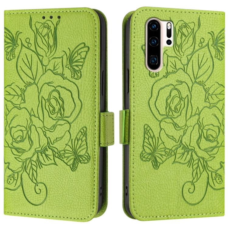 Embossed Rose RFID Anti-theft Leather Phone Case, For Huawei P30 Pro, For Huawei P30, For Huawei P20 Lite / nova 3e