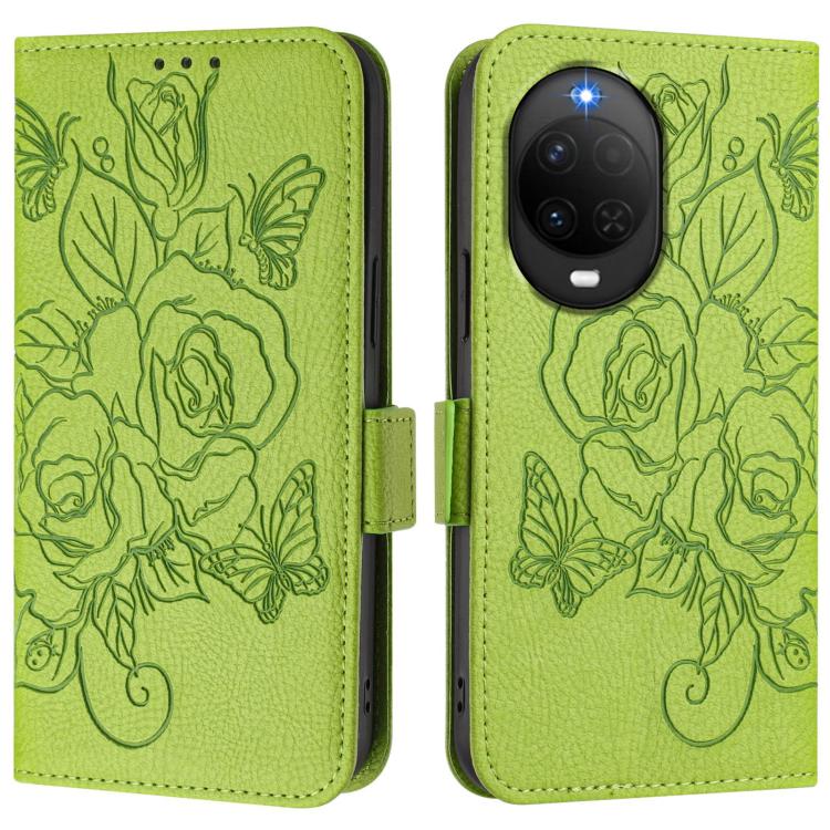 Embossed Rose RFID Anti-theft Leather Phone Case, For Huawei nova 16z, For Huawei nova 16, For Huawei Pura 90 Pro Max, For Huawei Pura 90 Pro, For Huawei Mate 70 Air, For Huawei Enjoy 80s, For Huawei nova 14 Ultra 5G, For Huawei nova 14 Pro 5G