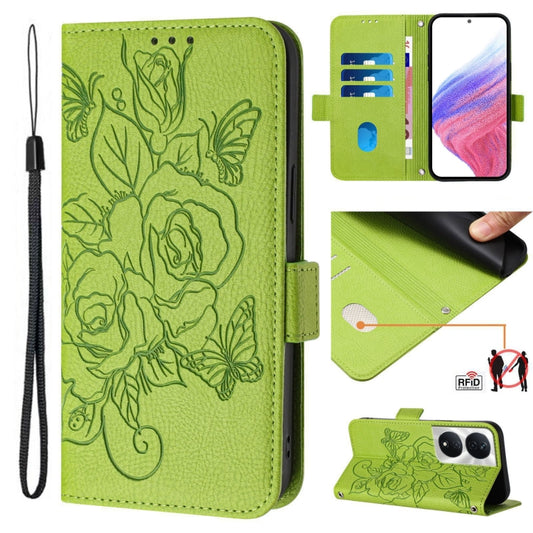 Embossed Rose RFID Anti-theft Leather Phone Case, For Honor Play 50 Plus 5G, For Honor 90 Smart 5G / X7b 5G / 4G, For Honor Magic6 Pro 5G, For Honor Magic6 5G, For Honor X8b 4G, For Honor X9b 5G / Magic6 Lite 5G, For Honor X6a 4G                       ...