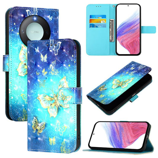 3D Painting Horizontal Flip Leather Phone Case, For Honor X9C Smart 5G, For Honor 300 Pro / 300 Ultra, For Honor 300, For Honor X9c 5G, For Honor 200 Smart 5G Global, For Honor X6b