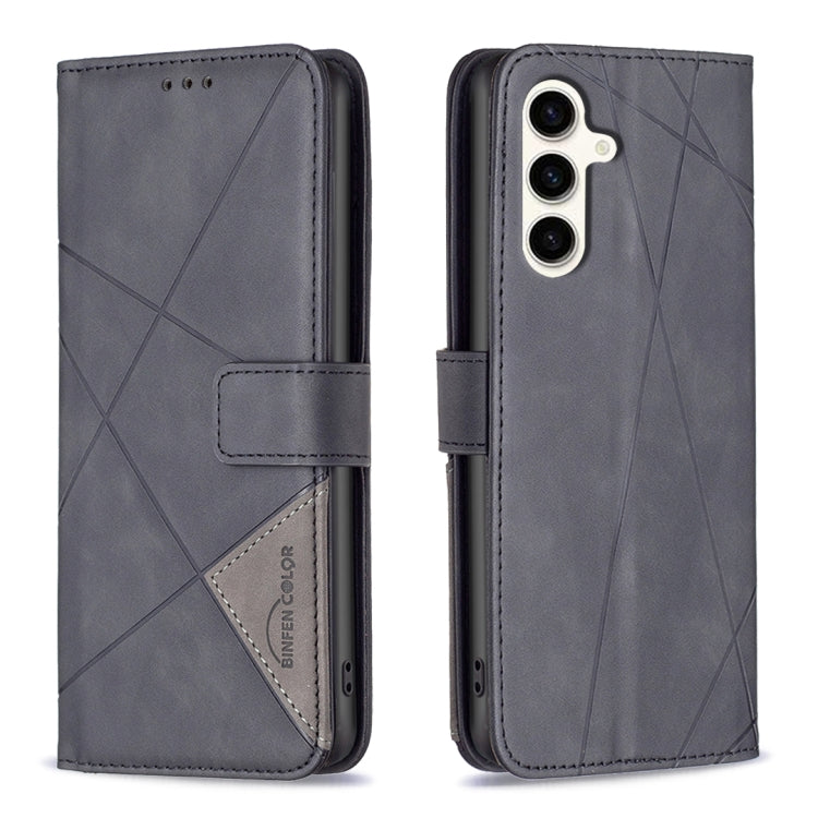 Magnetic Buckle Rhombus Texture Leather Phone Case, For Samsung Galaxy M36 5G, For Samsung Galaxy M16 5G / F16 5G, For Samsung Galaxy M06 5G / F06 5G, For Samsung Galaxy M35, For Samsung Galaxy XCover 7 Pro