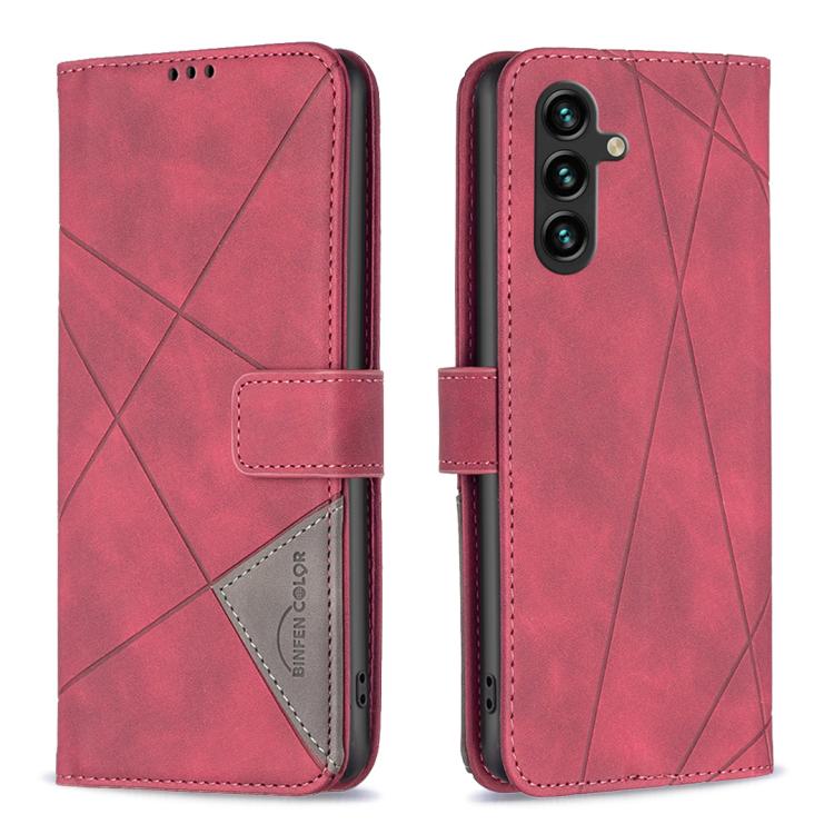 Magnetic Buckle Rhombus Texture Leather Phone Case, For Samsung Galaxy M36 5G, For Samsung Galaxy M16 5G / F16 5G, For Samsung Galaxy M06 5G / F06 5G, For Samsung Galaxy M35, For Samsung Galaxy XCover 7 Pro