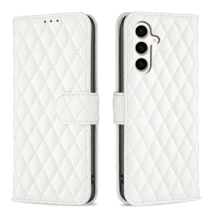 Diamond Lattice Wallet Flip Leather Phone Case, For Samsung Galaxy M35