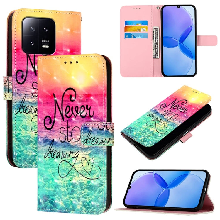 3D Painting Horizontal Flip Leather Phone Case, For Xiaomi 13 Pro, For Xiaomi 13, For Xiaomi 12S Ultra, For Xiaomi 12 Pro / 12S Pro, For Xiaomi 12 / 12X / 12S, For Xiaomi Poco X4 NFC
