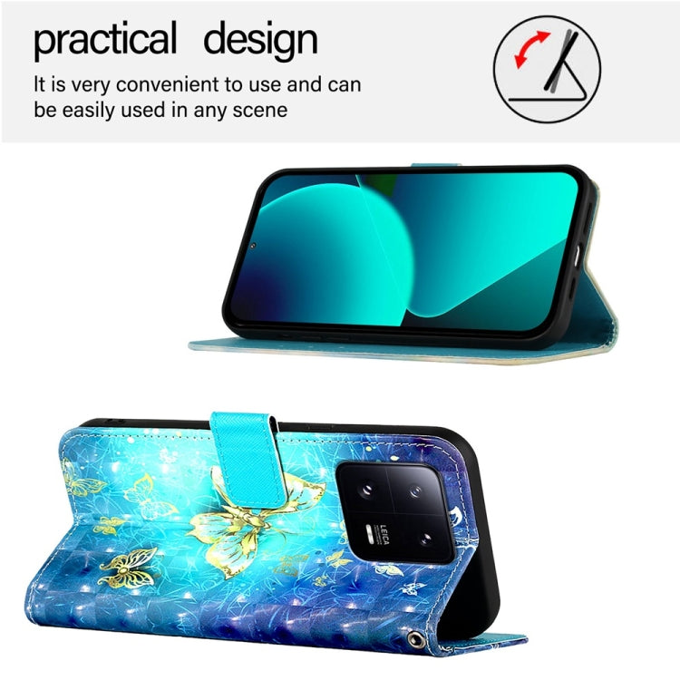 3D Painting Horizontal Flip Leather Phone Case, For Xiaomi 13 Pro, For Xiaomi 13, For Xiaomi 12S Ultra, For Xiaomi 12 Pro / 12S Pro, For Xiaomi 12 / 12X / 12S, For Xiaomi Poco X4 NFC