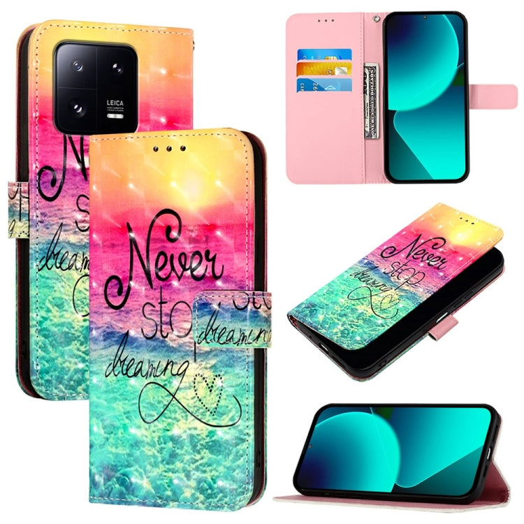 3D Painting Horizontal Flip Leather Phone Case, For Xiaomi 13 Pro, For Xiaomi 13, For Xiaomi 12S Ultra, For Xiaomi 12 Pro / 12S Pro, For Xiaomi 12 / 12X / 12S, For Xiaomi Poco X4 NFC