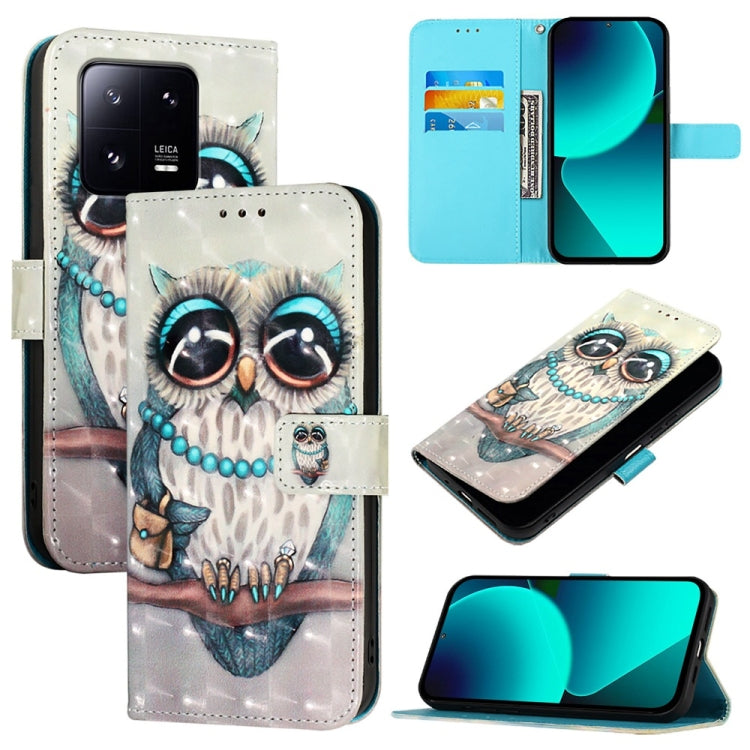 3D Painting Horizontal Flip Leather Phone Case, For Xiaomi 13 Pro, For Xiaomi 13, For Xiaomi 12S Ultra, For Xiaomi 12 Pro / 12S Pro, For Xiaomi 12 / 12X / 12S, For Xiaomi Poco X4 NFC
