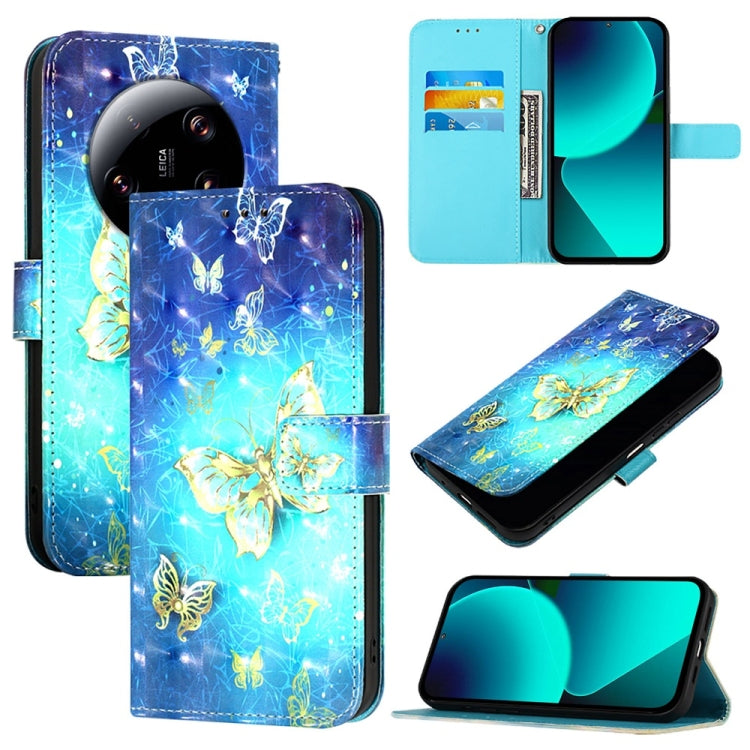 3D Painting Horizontal Flip Leather Phone Case, For Xiaomi 14 Pro, For Xiaomi 14, For Xiaomi 13T Global / 13T Pro Global, For Xiaomi 13 Ultra, For Xiaomi Civi 3, For Xiaomi 13 Lite / Civi 2
