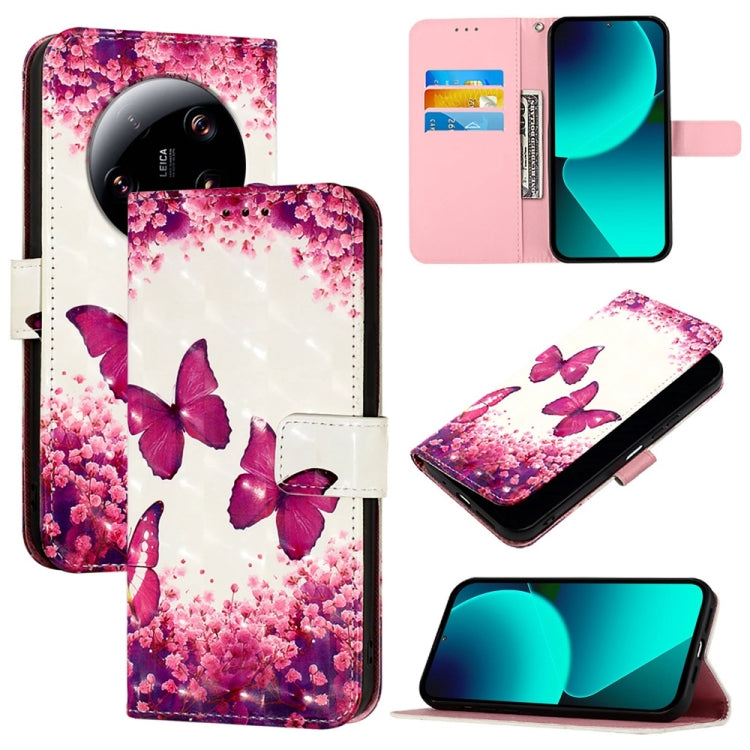 3D Painting Horizontal Flip Leather Phone Case, For Xiaomi 14 Pro, For Xiaomi 14, For Xiaomi 13T Global / 13T Pro Global, For Xiaomi 13 Ultra, For Xiaomi Civi 3, For Xiaomi 13 Lite / Civi 2