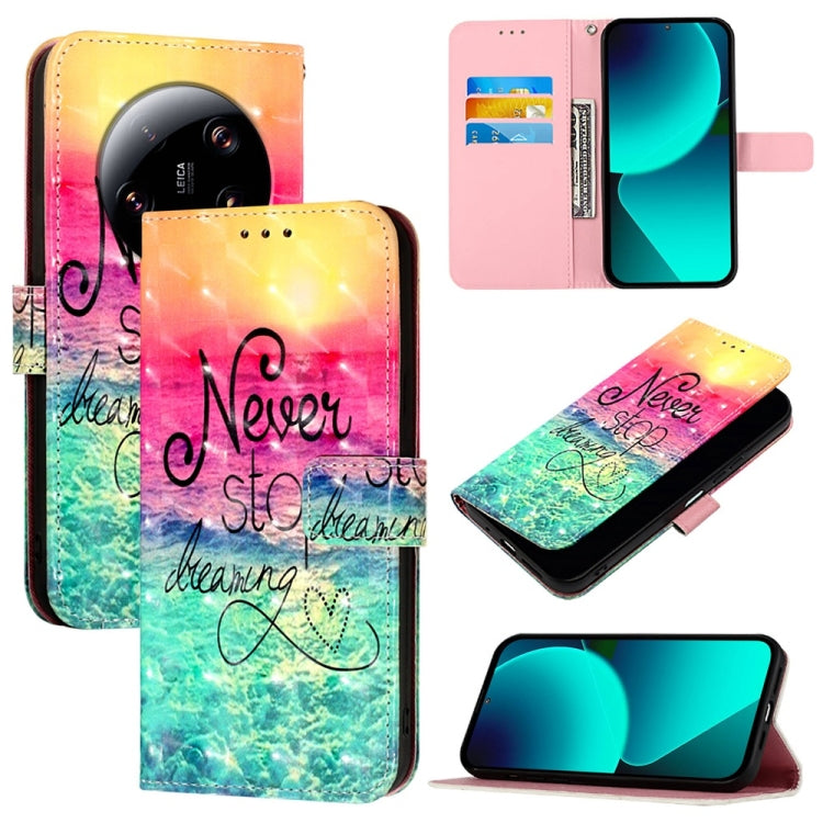 3D Painting Horizontal Flip Leather Phone Case, For Xiaomi 14 Pro, For Xiaomi 14, For Xiaomi 13T Global / 13T Pro Global, For Xiaomi 13 Ultra, For Xiaomi Civi 3, For Xiaomi 13 Lite / Civi 2