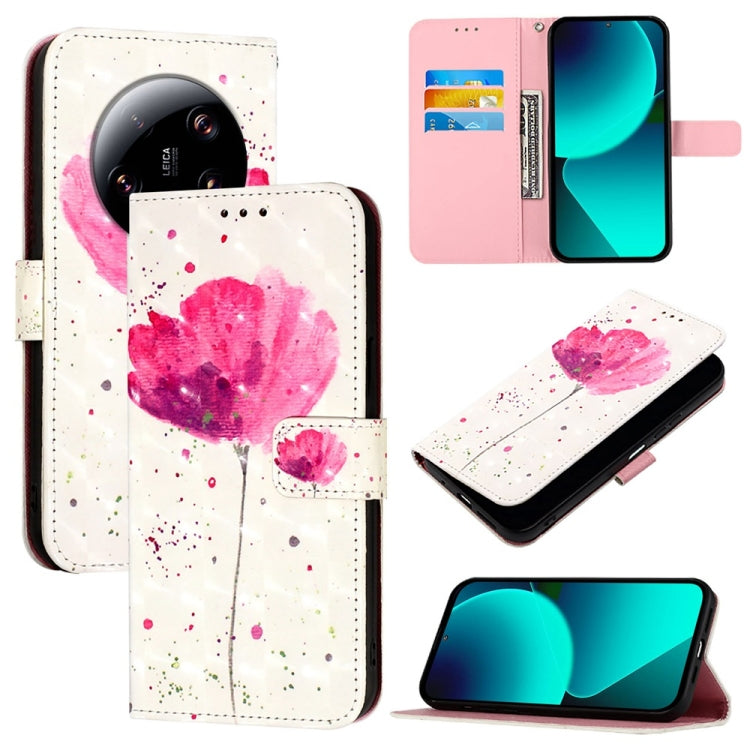 3D Painting Horizontal Flip Leather Phone Case, For Xiaomi 14 Pro, For Xiaomi 14, For Xiaomi 13T Global / 13T Pro Global, For Xiaomi 13 Ultra, For Xiaomi Civi 3, For Xiaomi 13 Lite / Civi 2