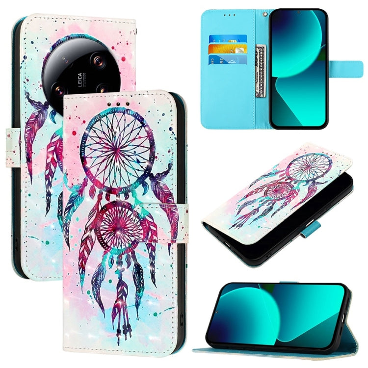3D Painting Horizontal Flip Leather Phone Case, For Xiaomi 14 Pro, For Xiaomi 14, For Xiaomi 13T Global / 13T Pro Global, For Xiaomi 13 Ultra, For Xiaomi Civi 3, For Xiaomi 13 Lite / Civi 2