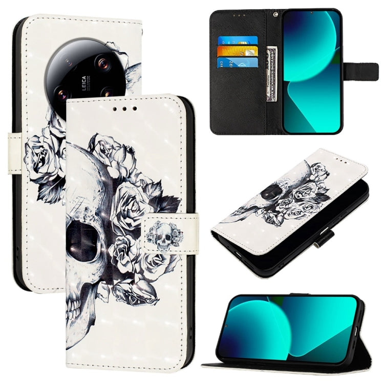 3D Painting Horizontal Flip Leather Phone Case, For Xiaomi 14 Pro, For Xiaomi 14, For Xiaomi 13T Global / 13T Pro Global, For Xiaomi 13 Ultra, For Xiaomi Civi 3, For Xiaomi 13 Lite / Civi 2