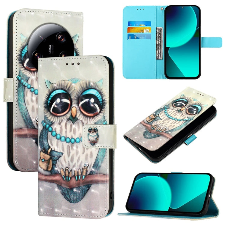 3D Painting Horizontal Flip Leather Phone Case, For Xiaomi 14 Pro, For Xiaomi 14, For Xiaomi 13T Global / 13T Pro Global, For Xiaomi 13 Ultra, For Xiaomi Civi 3, For Xiaomi 13 Lite / Civi 2