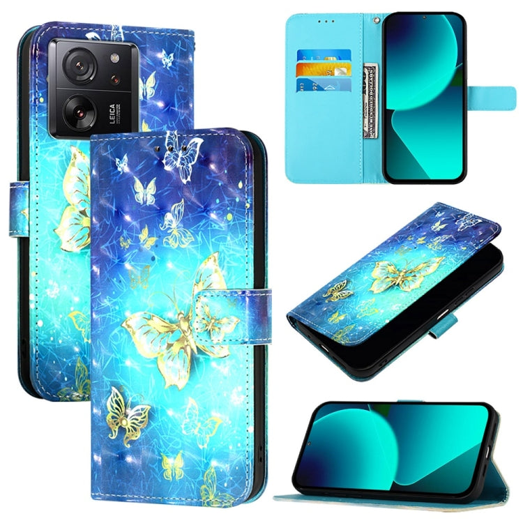 3D Painting Horizontal Flip Leather Phone Case, For Xiaomi 14 Pro, For Xiaomi 14, For Xiaomi 13T Global / 13T Pro Global, For Xiaomi 13 Ultra, For Xiaomi Civi 3, For Xiaomi 13 Lite / Civi 2