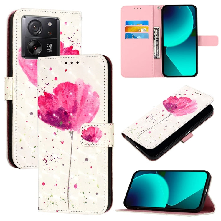3D Painting Horizontal Flip Leather Phone Case, For Xiaomi 14 Pro, For Xiaomi 14, For Xiaomi 13T Global / 13T Pro Global, For Xiaomi 13 Ultra, For Xiaomi Civi 3, For Xiaomi 13 Lite / Civi 2