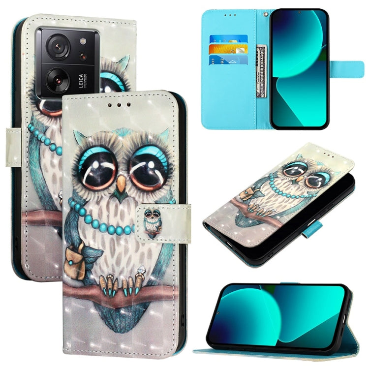3D Painting Horizontal Flip Leather Phone Case, For Xiaomi 14 Pro, For Xiaomi 14, For Xiaomi 13T Global / 13T Pro Global, For Xiaomi 13 Ultra, For Xiaomi Civi 3, For Xiaomi 13 Lite / Civi 2
