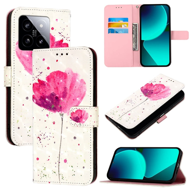 3D Painting Horizontal Flip Leather Phone Case, For Xiaomi 14 Pro, For Xiaomi 14, For Xiaomi 13T Global / 13T Pro Global, For Xiaomi 13 Ultra, For Xiaomi Civi 3, For Xiaomi 13 Lite / Civi 2