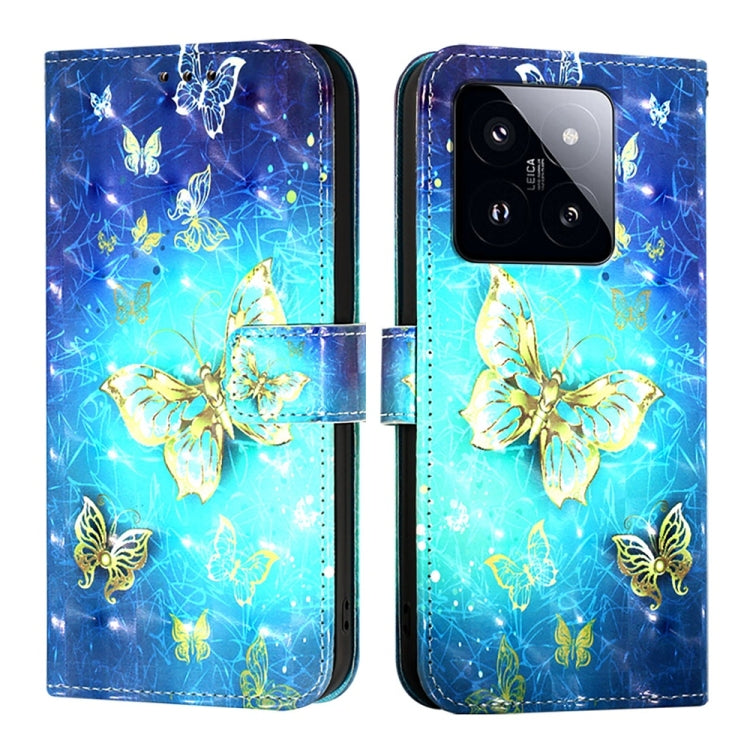 3D Painting Horizontal Flip Leather Phone Case, For Xiaomi 14 Pro, For Xiaomi 14, For Xiaomi 13T Global / 13T Pro Global, For Xiaomi 13 Ultra, For Xiaomi Civi 3, For Xiaomi 13 Lite / Civi 2