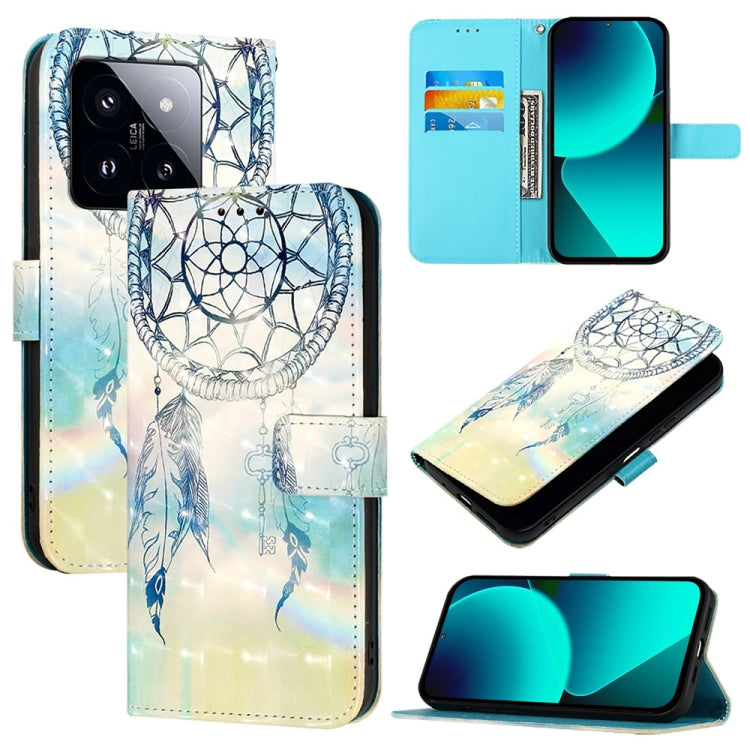 3D Painting Horizontal Flip Leather Phone Case, For Xiaomi 14 Pro, For Xiaomi 14, For Xiaomi 13T Global / 13T Pro Global, For Xiaomi 13 Ultra, For Xiaomi Civi 3, For Xiaomi 13 Lite / Civi 2
