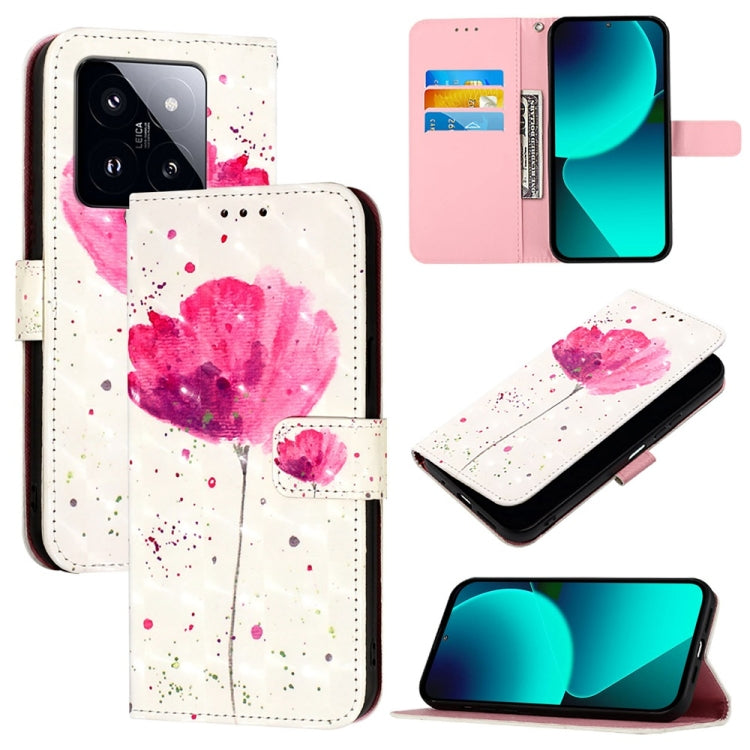 3D Painting Horizontal Flip Leather Phone Case, For Xiaomi 14 Pro, For Xiaomi 14, For Xiaomi 13T Global / 13T Pro Global, For Xiaomi 13 Ultra, For Xiaomi Civi 3, For Xiaomi 13 Lite / Civi 2