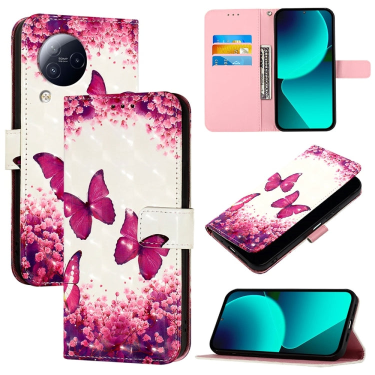 3D Painting Horizontal Flip Leather Phone Case, For Xiaomi 14 Pro, For Xiaomi 14, For Xiaomi 13T Global / 13T Pro Global, For Xiaomi 13 Ultra, For Xiaomi Civi 3, For Xiaomi 13 Lite / Civi 2