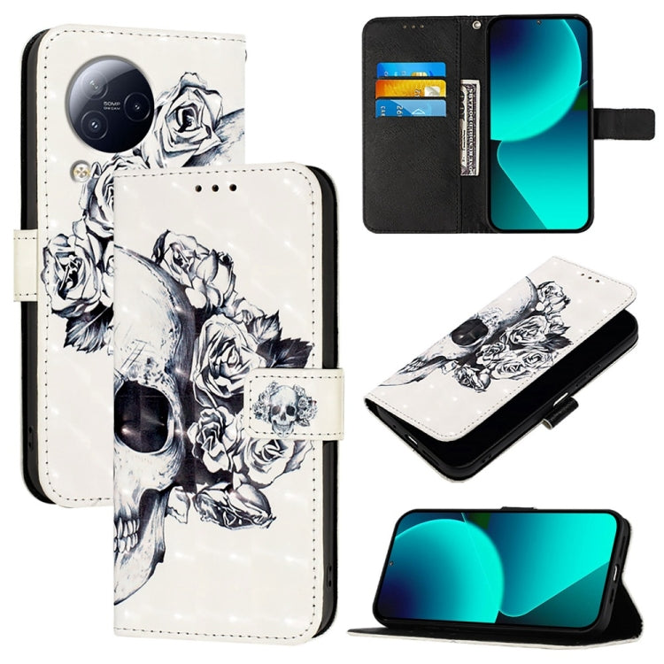 3D Painting Horizontal Flip Leather Phone Case, For Xiaomi 14 Pro, For Xiaomi 14, For Xiaomi 13T Global / 13T Pro Global, For Xiaomi 13 Ultra, For Xiaomi Civi 3, For Xiaomi 13 Lite / Civi 2