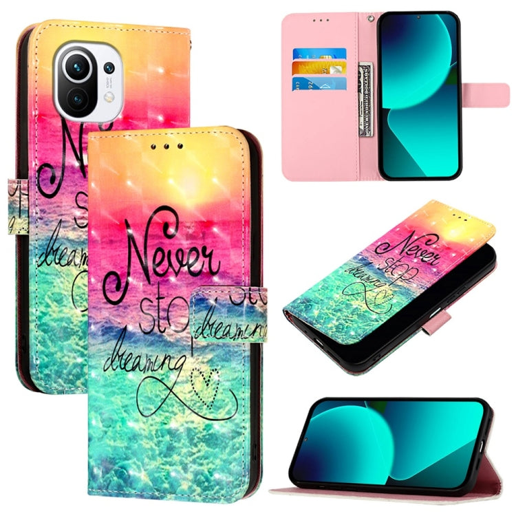 3D Painting Horizontal Flip Leather Phone Case, For Xiaomi 12 Lite, For Xiaomi Civi 1S, For Xiaomi Poco X3 GT, For Xiaomi Mi 11 Ultra, For Xiaomi Mi 11, For Xiaomi Mi 10T 5G / Mi 10T Pro 5G