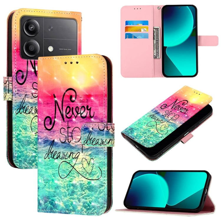 3D Painting Horizontal Flip Leather Phone Case, For Xiaomi Poco M7 Pro 5G, For Xiaomi 14T Pro, For Xiaomi 14T, For Xiaomi Poco F6 5G, For Xiaomi Poco X6 Neo Global, For Xiaomi 14 Ultra